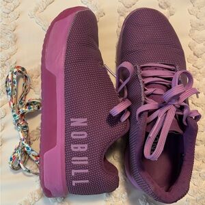 NOBULL Purple Athletic Trainers with additional laces